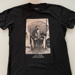 Huey P. Newton Black Panther Limited Edition T-shirt in Black Size Medium